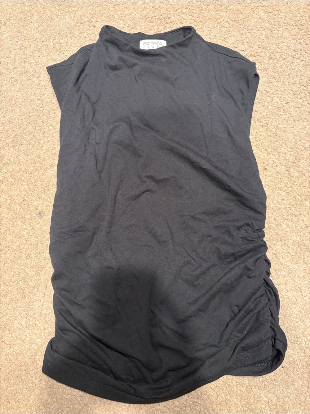 sofia by sofia vergara Black Sleeveless Knit Top